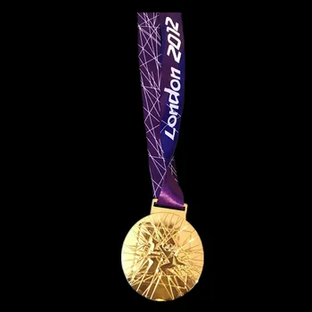 1 Gab 2012. Gada Londonas Zelta Bronzas Sudraba Medaļu 85 Mm Žetons Sporta Spēlētāja Balvu Metāla Medaļa Ar Lenti