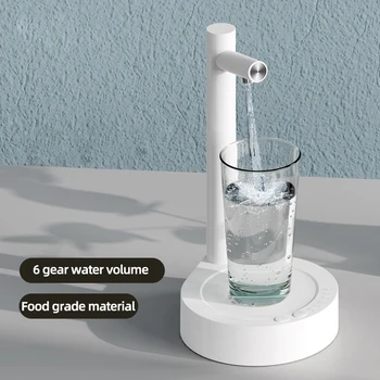 1800mAh Smart Ūdens Padeves Ūdens Pudeli Sūkņa Elektriskā Čaulu Ūdens Sūknis USB Chargable Tabula Dzērienu Dozators 6 Pārnesumiem