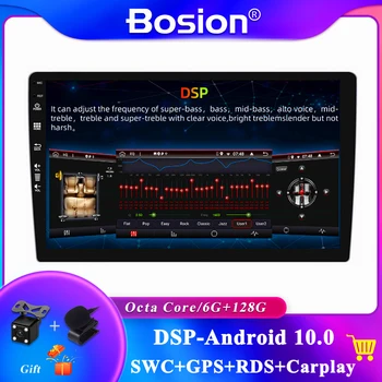 2 Din/1 Din Auto Radio Stereo, GPS Navi Audio Auto Vadītājs Vienību Android 10.0 DSP Carplay Wifi BT Spogulis Saites Kamera OBD DAB 6GB+128GB