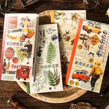20 Loksnes Vintage Uzlīmju Grāmata Diy Dienasgrāmata Apdare Augu Ziedu Cilvēki Ins Stila Uzlīmes Scrapbooking Albumu Kawaii Kancelejas Preces