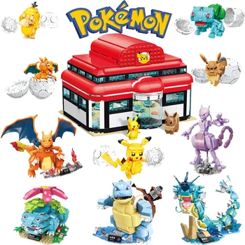 2022 JAUNU Pokemon Centru Pikachu bērniem rotaļlietas izglītojošās rotaļlietas pokemon draugiem Anime Modelis Bērniem, Rotaļlietas Bērniem, Dāvanu Komplekti bloki