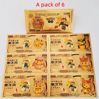 2022 Pokemon Pikachu kartes klasiskās bērnu atmiņas kolekcija 10000 zelta monētas, Pikaču kabatas bumbu bērniem Ziemassvētku dāvana