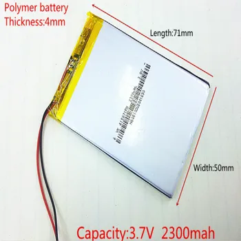 3.7 V 2300mAh 415071 Litija Polimēru litija polimēru Uzlādējamu Bateriju jonu šūnas Mp3 Mp4 Mp5 DIY PAD DVD E-grāmata bluetooth austiņas