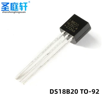 5gab Sensors Elektronisko čipu DS18B20 TO-92 18B20 mikroshēmas Temperatūras Sensors IC 18b20 diy elektronisko