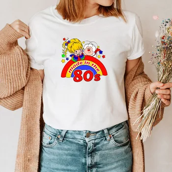 80.gados Print T-krekli, Sieviešu lielgabarīta t krekls Harajuku Top Modes Krekli, Sieviešu Camisetas Mujer Vasaras Smieklīgi Karikatūra Tee Krekls