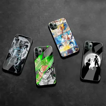 Anime Komiksi Dragon Ball Z Son Goku DBZ Telefonu Gadījumā Rūdīts Stikls iPhone 13 12 Mini 11 Pro XR XS MAX 8 X 7 Plus SE 