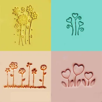 Augu ziedi Sirds modelis ziepes zīmogs Akrila Roku darbs Zīmogs Organisko Dabīgas Ziepes, izgatavot Darbarīkus