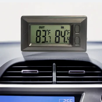 Auto Auto LCD Digitālais Displejs Iekštelpu Āra Termometrs Mērītājs Ar 1.5 m Kabeli Termometri un Ārpus Automašīnas Instrumenti Instrum
