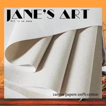 Balts Audekls Roll Izpildītāju 28cm*5m 48cm*5m Mākslas Piegādā 100% Jane ' s Art Augstas Kvalitātes Kokvilnas Eļļas /Akrila Un Sienas Gleznojums