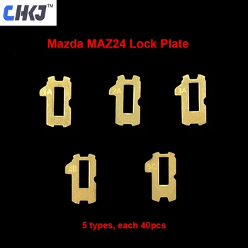 CHKJ 200pcs/daudz MAZ24 Auto Lock Niedru jumtiem, Mazda Auto Lock Core Taustiņu Bloķēšanas Remonta Piederumi, Komplekti, Instrumenti, Atslēdznieka 5 x 40pcs