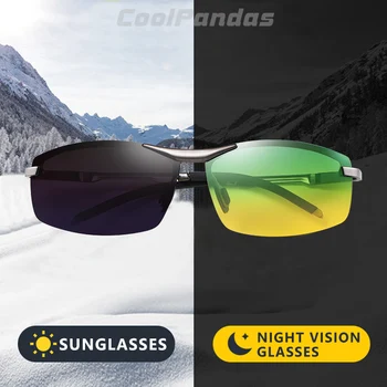 CoolPandas 2022 Photochromic Saulesbrilles, Vīriešu Diena, Nakts Redzamības Polarizētās Hameleonu Brilles Braukšanas UV400, Saules Brilles Oculos De Sol
