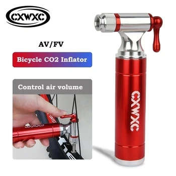 CXWXC Noderīgu CO2 Piepūšanas Mini Velosipēdu CO2 Sūknis Schrader Presta Vārsts MTB Road Bike CNC Alumīnija Velosipēdu Piederumi
