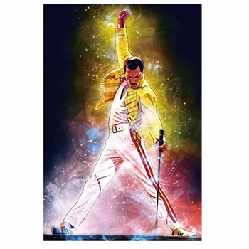 Dimanta Krāsošana Karaliene Lentes Freddie Mercury Dimanta Izšuvumi Sveķu Rhinestone Bildes Dimanta Mozaīkas Mājas apdare