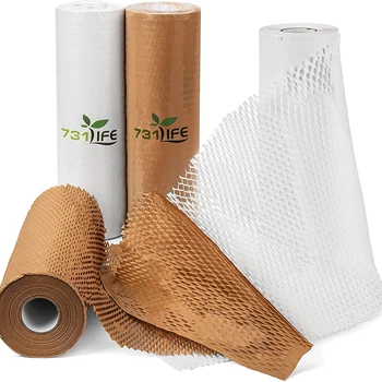 Eco Draudzīgus Iepakojuma Papīrs, Šūnu Polsterējuma Wrap Roll Perforēta Iepakošanas, Šūnveida Wrap Roll Iepakošanas & Pārvietojas, Peļņa