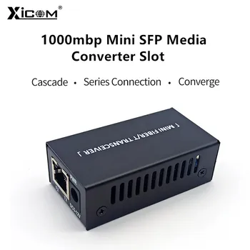 Gigabit Mini Media Converter SFP Slots Raiduztvērēju Modulis 100/1000M 1 SFP Slots 1 RJ45 Viena Režīma Ethernet Fiber SFP Switch