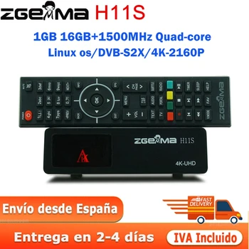 Jaunas Ielidošanas Zgemma H11S Satelīta TV Uztvērējs DVB-S2X 4K UHD 2160P Linux Sistēmas H. 265 HD Enigma2 Openatv Digitālo Uztvērēju,