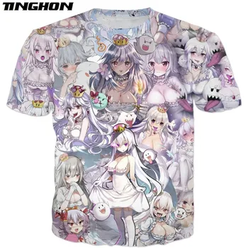 Modes Vīriešu, Sieviešu T-krekls Princese Boosette Anime, Manga Kolāžas, 3D, 3D Druka, T Krekli Harajuku Gadījuma T Krekls XS 6XL 7XL