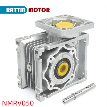 NMRV050 reduktors reduktoru tārps pārnesumu Attiecība 5:1 100:1 Nema 32 Nema 42 Servo stepper motors + Vienu Vārpstu