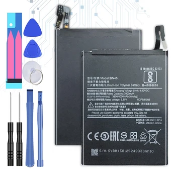 Par Xiao mi BN45 4000mAh Akumulators Par Xiaomi Redmi 5. Piezīme Note5 BN 45 Tālruni +Instrumenti