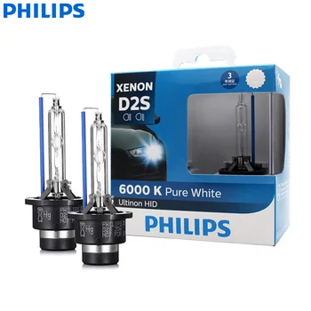 Philips D2S 6000K 35W Ultinon HID Cool Blue Ksenona Balta Gaisma Auto Spuldzes Uzlabot Lukturu Lampas Flash Quick Start, Pāris 85122WX