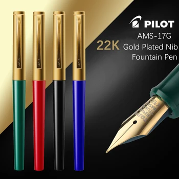 Pilot Tintes Pildspalvu SKA-17G Lielas Ietilpības Tintes Uzpildes Pildspalvas F M 22K Gold Plated Nib Rakstīšanai Parakstīts Pildspalvu Kancelejas Piederumi