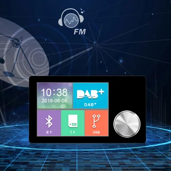 Portatīvie Auto DAB + Eiropas Digitālo Radio Uztvērēju, 2.8 Collu Ekrāns Ar Zilu-zobu Atskaņotājs FM Uztvērējs Vairākus Mūzikas Formātus,