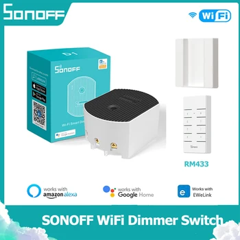 SONOFF D1 DIY Smart Wifi Gaismas Slēdzi Reostats Gaismas Slēdzi 433Mhz RF Kontrolēts Slēdzis EWeLink APP Darbi Ar Alexa, Google Home