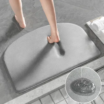 Super Absorbējoša Vannas Paklājiņš Atmiņas Putu Paklājs, neslīdošs Vannas istabas Paklājs Vanna Pusē, Grīdas Paklāji Dušas Telpa Doormat Tualetes Footpad