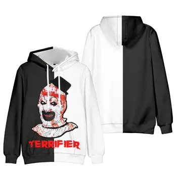 Terrifier 2 pelēkā vārna 2022 Šausmu Filma Klauns Joker garām Piedurknēm, Sieviešu, Vīriešu Kapuci sporta Krekls Harajuku Streetwear 3D Drēbes