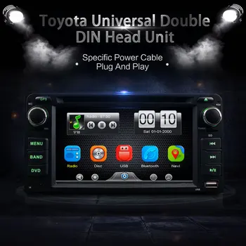 Universālā 2Din Automašīnu Dash DVD Atskaņotājs, GPS, Radio BT Galvas Vienības Magnetolas ar Kameru, Toyota RAV4, COROLLA EX CAMRY CELICA MR2
