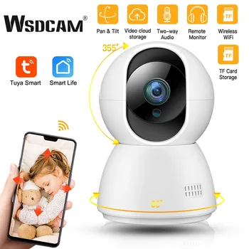 WSDCAM 1080P IP Kameras Tuya Smart WiFi Bezvadu Novērošanas Kameras IS Nakts Redzamības Automātiskā Izsekošanas Drošības Baby Pet Monitors